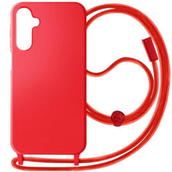 Coque Cordon Semi-Rigide pour Samsung Galaxy A15 - AVIZAR - Rouge - Rigide - Synthétique - Lisse - Mixte