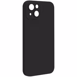 Coque pour iPhone 14 Silicone Mat Protection Caméra Noir
