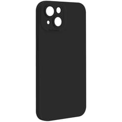 Coque pour iPhone 14 Silicone Mat Protection Caméra Noir