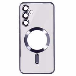 Coque MagSafe pour Samsung S23 FE en Silicone Contour Chromé Violet