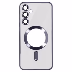Coque MagSafe pour Samsung S24 Plus en Silicone Contour Chromé Violet