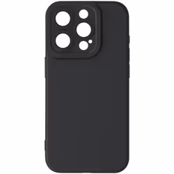 Coque pour iPhone 15 Pro - AVIZAR - Silicone Mat - Protection renforcée caméra - Noir