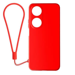 Coque - AVIZAR - Honor 90 Smart - Silicone - Finition Soft-touch - Dragonne Rouge