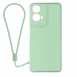 Coque - AVIZAR - Moto G24 et G04 - Silicone semi-rigide - Vert pâle - Dragonne incluse