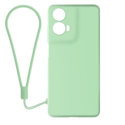 Coque - AVIZAR - Moto G24 et G04 - Silicone semi-rigide - Vert pâle - Dragonne incluse