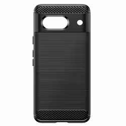 Coque pour Google Pixel 8a - AVIZAR - Flexible Effet Carbone et Brossé Noir