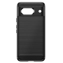 Coque pour Google Pixel 8a - AVIZAR - Flexible Effet Carbone et Brossé Noir