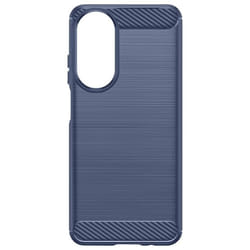 Coque pour Honor 90 Smart - AVIZAR - Effet Carbone et Brossé - Bleu - Semi-rigide