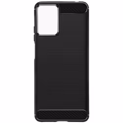 Coque AVIZAR pour Motorola Moto G24 et G04 - Effet Carbone et Brossé Noir - Coque Silicone Flexible