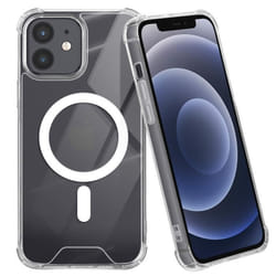 Coque Magsafe pour iPhone 12 - AVIZAR - Silicone Gel - Coins Renforcés Antichoc Transparent