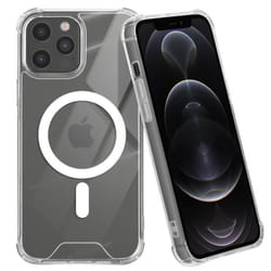 Coque Magsafe pour iPhone 12 Pro - AVIZAR - Silicone Gel - Coins Renforcés Antichoc Transparent