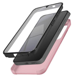 Coque Intégrale AVIZAR pour Samsung S24 - Rigide et Souple - Rose Champagne - Protection Complète