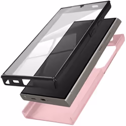 Coque Intégrale pour Samsung S24 Ultra - AVIZAR - Rigide - Souple - Rose Champagne