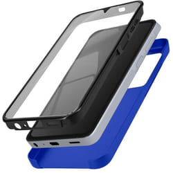 Coque Intégrale AVIZAR pour Samsung A15 - Rigide et Avant Souple - Bleu - Ultra-résistante et élégante