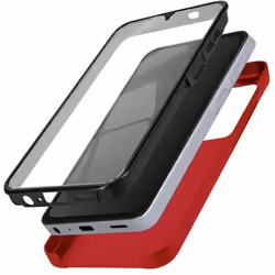 Coque Intégrale pour Samsung A15 - AVIZAR - Rouge - Rigide - Souple - Tactile