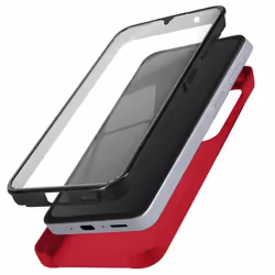 Coque Intégrale pour Samsung A55 - AVIZAR - Rouge - Rigide - Souple - Tactile