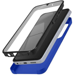 Coque Intégrale pour Samsung A05S - AVIZAR - Rigide et Avant Souple Tactile Bleu