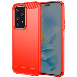 Coque pour Honor 200 Lite - AVIZAR - Effet Carbone et Brossé Rouge - Protection Souple