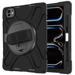 Coque pour iPad Pro 11 2024 - AVIZAR - Antichoc - Poignée Rotative - Sangle de Transport - Noir
