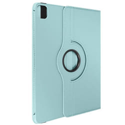 Étui Clapet - iPad Pro 11 2024 - Folio Rotatif 360 - Simili Cuir - Support Stand - Turquoise