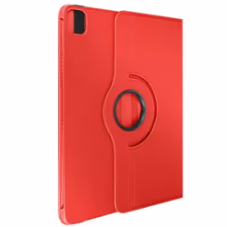 Étui Clapet - iPad Pro 11 2024 - Folio Rotatif 360 - Rouge - Protection Intégrale - Simili Cuir