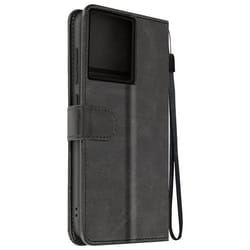 Étui pour Motorola Edge 50 Pro Dragonne Clapet Support Portefeuille Noir