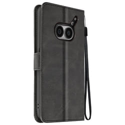 Étui pour Nothing Phone 2a Dragonne Clapet Support Portefeuille Noir