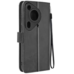 Étui pour Huawei Pura 70 Ultra Dragonne Clapet Support Portefeuille Noir