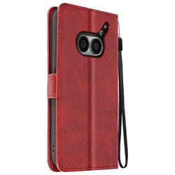 Étui pour Nothing Phone 2a Dragonne Clapet Support Portefeuille Rouge