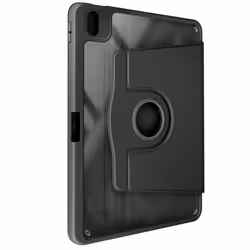 Étui pour iPad Air 13 2024 - AVIZAR - Clapet Support Rotatif - Noir - Silicone - Éco-cuir