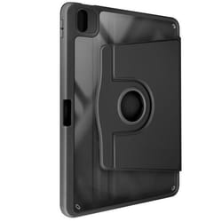 Étui pour iPad Air 13 2024 - AVIZAR - Clapet Support Rotatif - Noir - Silicone - Éco-cuir