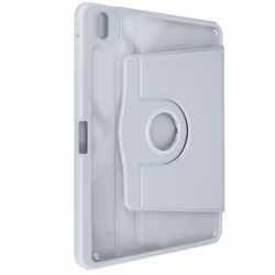 Étui pour iPad Air 13 2024 - MARQUE - Clapet Support Rotatif - Protège Caméra - Bleu Pâle - Silicone