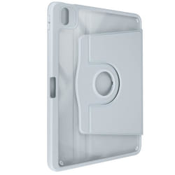 Étui pour iPad Air 13 2024 - MARQUE - Clapet Support Rotatif - Protège Caméra - Bleu Pâle - Silicone