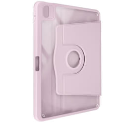 Étui pour iPad Air 13 2024 - AVIZAR - Clapet Support Rotatif - Rose - Silicone - Éco-cuir