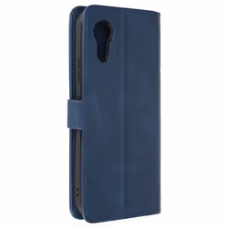Étui pour Samsung Galaxy Xcover 7 Portefeuille avec Surpiqûre Bleu Nuit