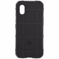 Coque pour Samsung Galaxy Xcover 7 - AVIZAR - Rugged Shield - Motif en relief noir - Antichoc