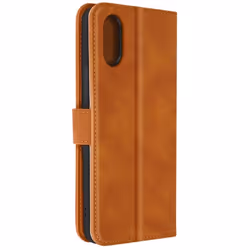 Étui pour Sony Xperia 10 VI - AVIZAR - Clapet Portefeuille Camel - Semi-rigide - Rangement cartes intégré