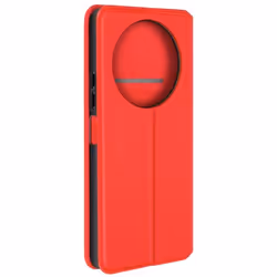 Étui pour Xiaomi Redmi A3 - AVIZAR - Clapet Porte-cartes et Support Vidéo - Rouge