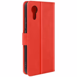 Étui pour Samsung Galaxy Xcover 7 - AVIZAR - Clapet Portefeuille et Support Vidéo - Rouge