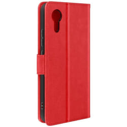Étui pour Samsung Galaxy Xcover 7 - AVIZAR - Clapet Portefeuille et Support Vidéo - Rouge