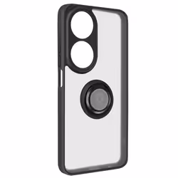 Coque pour Honor 90 Smart Bague Métallique Support Vidéo Noir