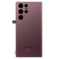 Vitre arrière de remplacement - AVIZAR - Samsung Galaxy S22 Ultra - Rouge - 21 g