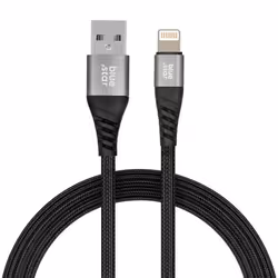 Câble USB vers Lightning - BLUESTAR - 1.2m - 2.4A Charge Rapide - Nylon Tressé - Compatible iPhone/iPad