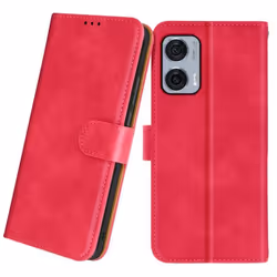 Étui pour Motorola Edge 50 Fusion - AVIZAR - Portefeuille Support Vidéo Stable - Fuchsia
