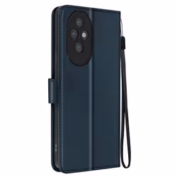 Étui pour Honor 200 Pro - AVIZAR - Dragonne Clapet Support Portefeuille - Bleu - Mixte