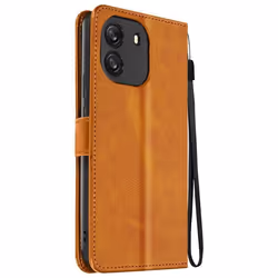 Étui pour Blackview Wave 6C - AVIZAR - Dragonne Clapet Support Portefeuille - Marron - Semi-rigide - Lisse