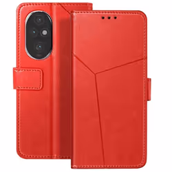 Etui Clapet - AVIZAR - Honor 200 Pro - Rouge - Portefeuille Support Vidéo