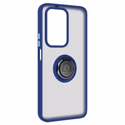 Coque pour Honor 200 Lite - AVIZAR - Bague Métallique Support Vidéo - Bleu
