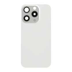 Vitre arrière Complète pour iPhone 15 Pro - AVIZAR - Blanc - MagSafe intégré