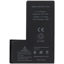 Batterie sans BMS pour iPhone 15 Pro 3274mAh - AVIZAR - BAT-BMS-15P - Noir - Lithium Ion